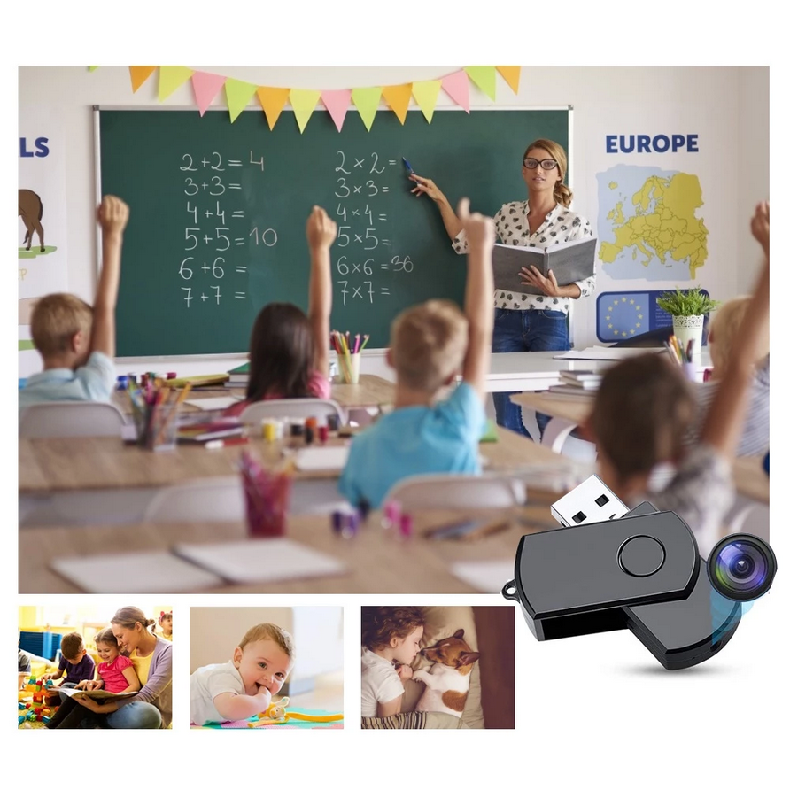 1080P Spy Camera USB Flash Drive with Night Vision/HD Video + Motion Detection