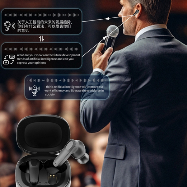 A98 Synchronous Translation Bluetooth Earphones AI Intelligent Language Translator Instant Voice Translation For Travel Earbuds