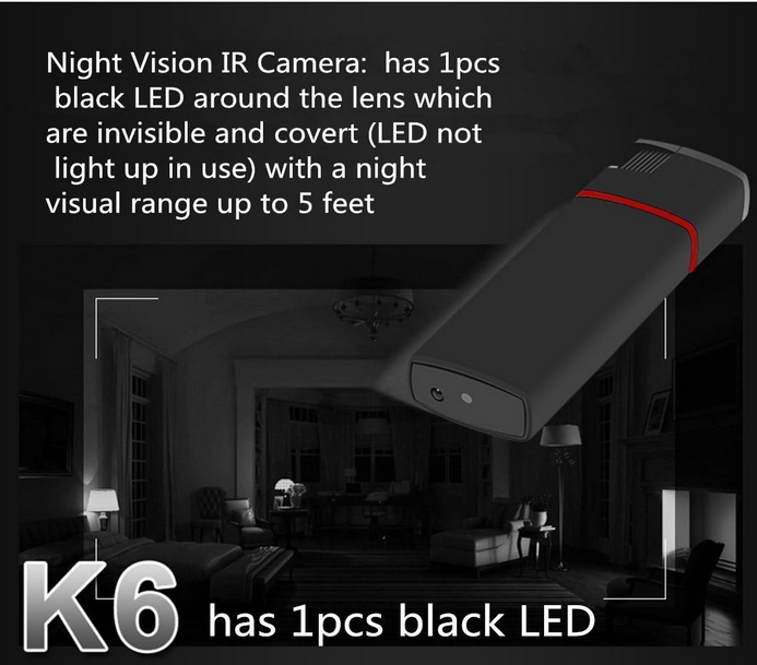 Lighter Hidden Spy Camera HD 1080P - Lighter USB DVR Nanny Cam with Night Vision