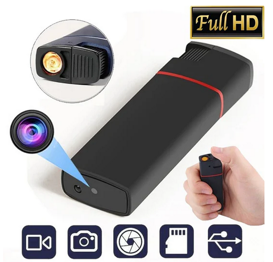 Lighter Hidden Spy Camera HD 1080P - Lighter USB DVR Nanny Cam with Night Vision