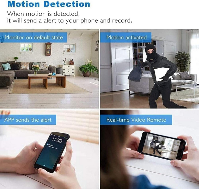Tissue box hidden camera, WIFI camera, with night/motion detection, supports memory card and mobile phone APP remote monitoring