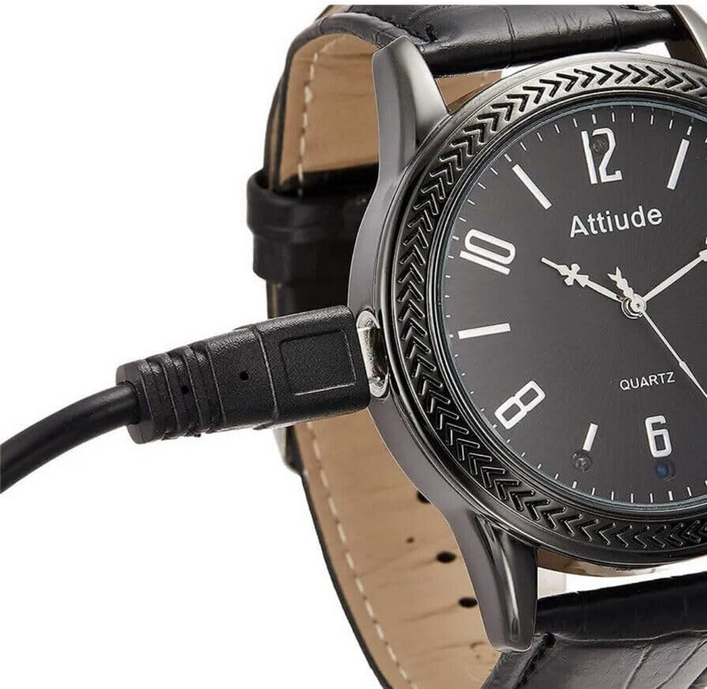 Spy Watch Camera, Spy Watches Hidden Camera with IR Night Vision Capable of Recording Video and Audio, Mini Hidden Spy Camera 32G Build-in Memory, Mini Body Cam with Time Display