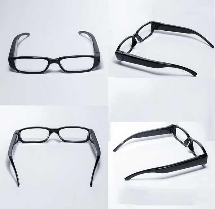 Glasses pinhole camera, 1080P HD camera, hidden camera, supports memory card and night vision function