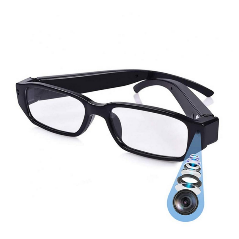 Glasses pinhole camera, 1080P HD camera, hidden camera, supports memory card and night vision function