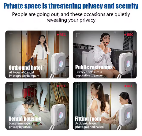 Camera Detector for Hidden Camera Portable Hidden Lens Detect Finder for Hotel Anti-Peeping Security Protection Candid Detector