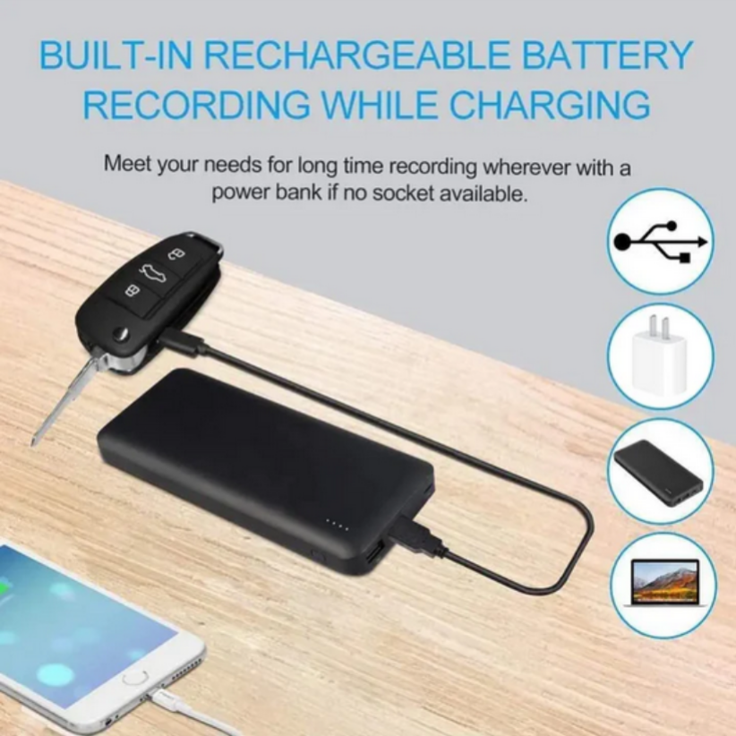 Full HD 1080P Car Key Camera with Night Vision, Infrared Video Recording and Motion Detection