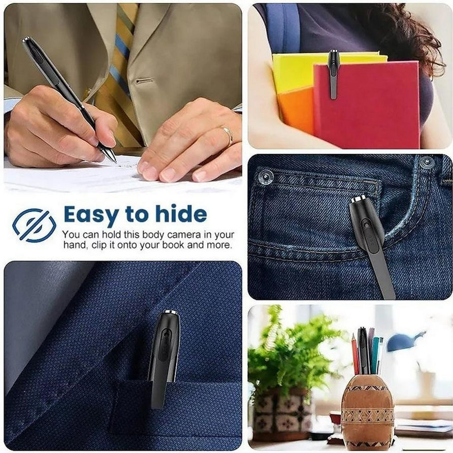1080P HD Clip On Mini Hidden Camera Pen Video Recorder Cam DV DVR Camera Pen