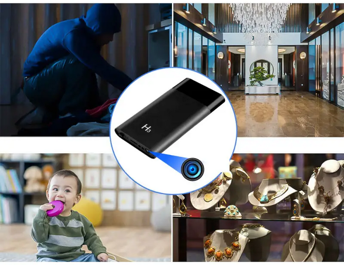 H3 1080P Power Bank Hidden Camera with Night Vision and Memory Card Support