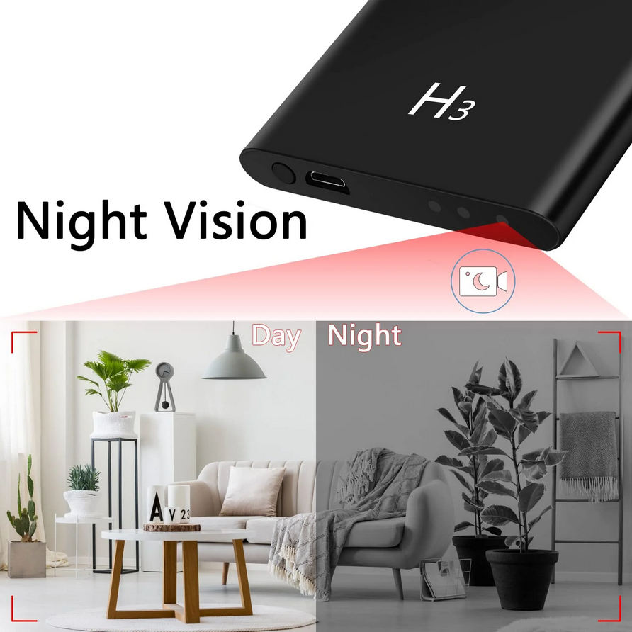 H3 1080P Power Bank Hidden Camera with Night Vision and Memory Card Support