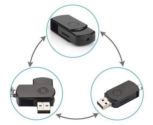 1080P Spy Camera USB Flash Drive with Night Vision/HD Video + Motion Detection