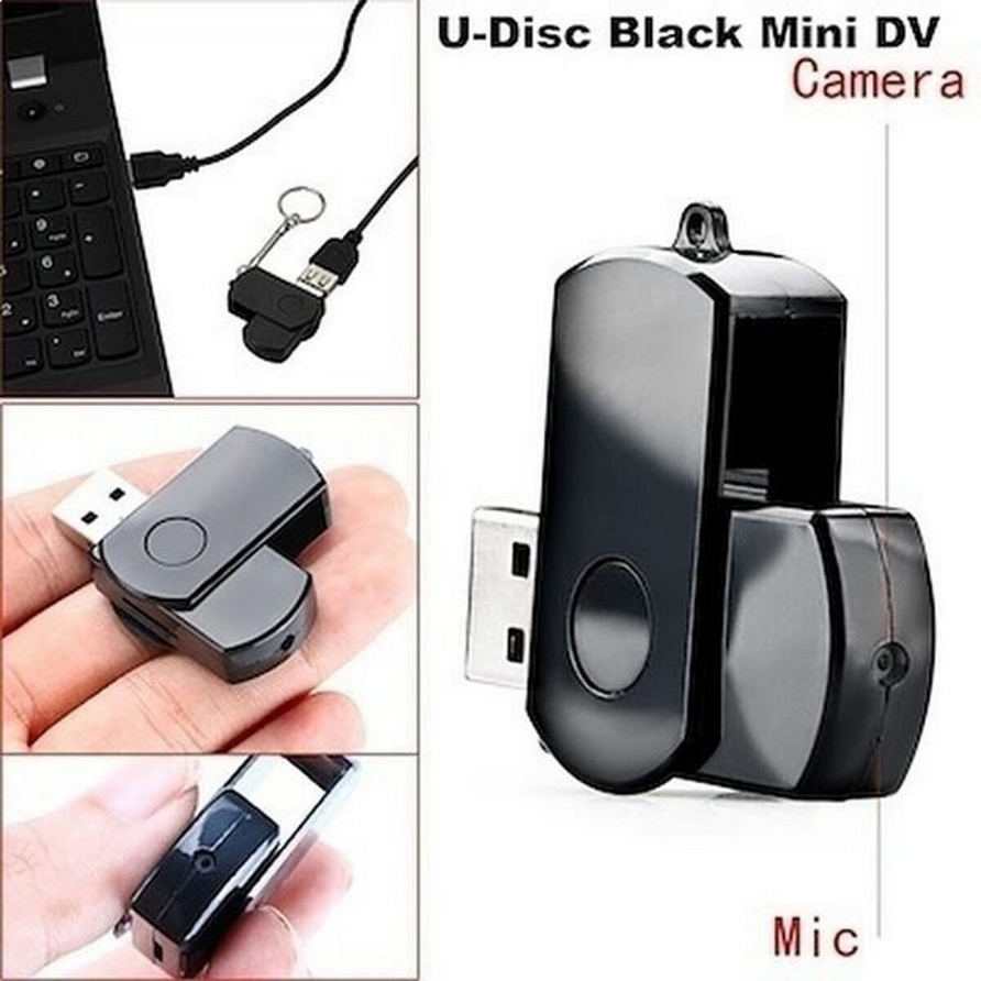 1080P Spy Camera USB Flash Drive with Night Vision/HD Video + Motion Detection