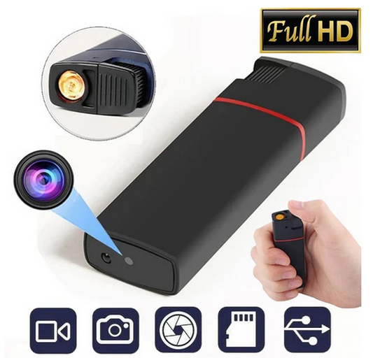 Lighter Hidden Spy Camera HD 1080P - Lighter USB DVR Nanny Cam with Night Vision