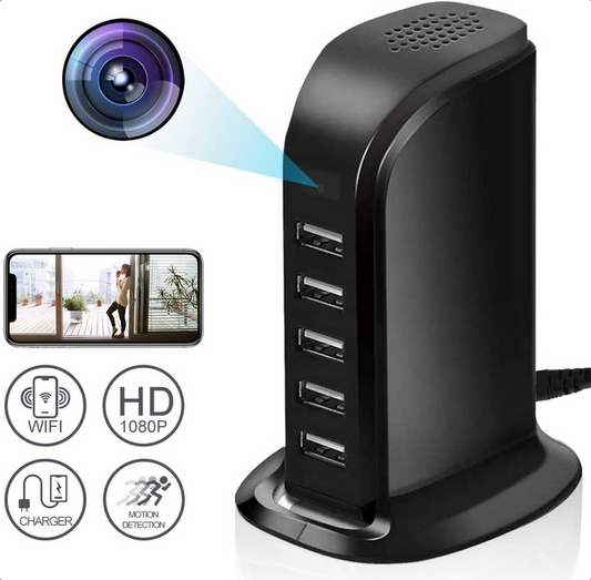 USB HUB WIFI camera, hidden camera, pinhole camera, 1080P HD camera, with night vision/motion detection function, supports memory card and mobile phone APP remote monitoring