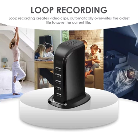 USB HUB WIFI camera, hidden camera, pinhole camera, 1080P HD camera, with night vision/motion detection function, supports memory card and mobile phone APP remote monitoring