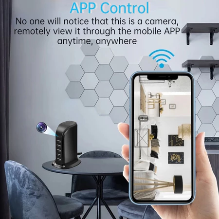 USB HUB WIFI camera, hidden camera, pinhole camera, 1080P HD camera, with night vision/motion detection function, supports memory card and mobile phone APP remote monitoring