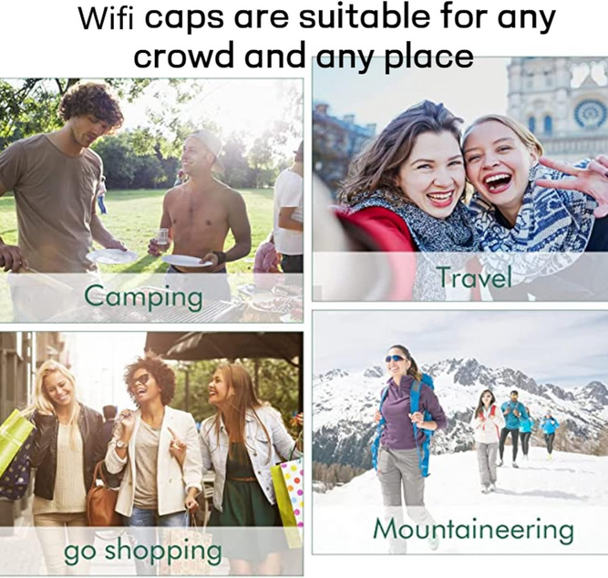 Hat hidden camera, WIFI camera, 1080P HD camera, with night vision/motion detection, supports memory card and mobile phone APP remote monitoring camera