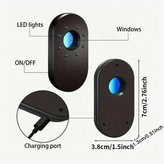 Infrared Detector Hotel Anti-snooping Camera Detector Anti-surveillance Inspection Security Protection Bug Sensor Detector