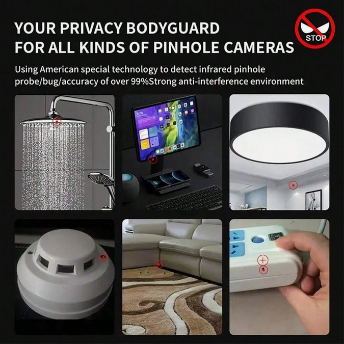 Infrared Detector Hotel Anti-snooping Camera Detector Anti-surveillance Inspection Security Protection Bug Sensor Detector