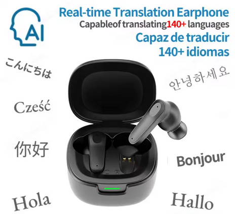 A98 Synchronous Translation Bluetooth Earphones AI Intelligent Language Translator Instant Voice Translation For Travel Earbuds