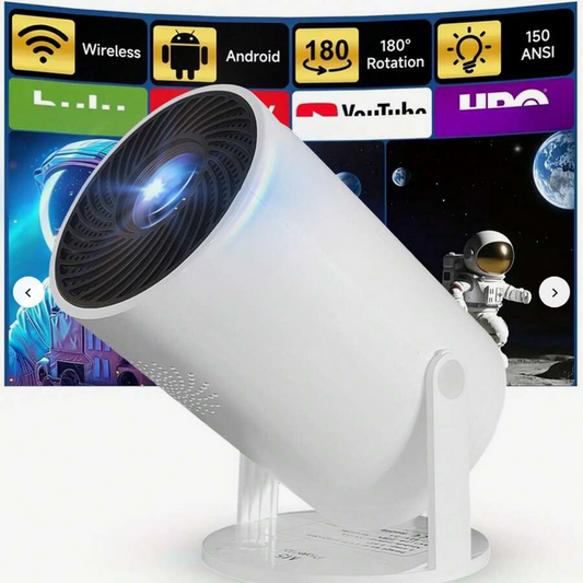 HY300 Pro Smart Android 11 Mini Projector | 4K/1080P Support, WiFi 6 And BT 5.0 Portable Home Theatre With Auto Level Correction, Outdoor Movie Projector