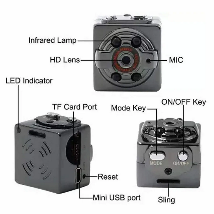 SQ 8 Smart 1080p HD Secret Micro Mini Camera Video Cam Night Vision Wireless Body DVR DV Tiny Mini Camera Microchamber