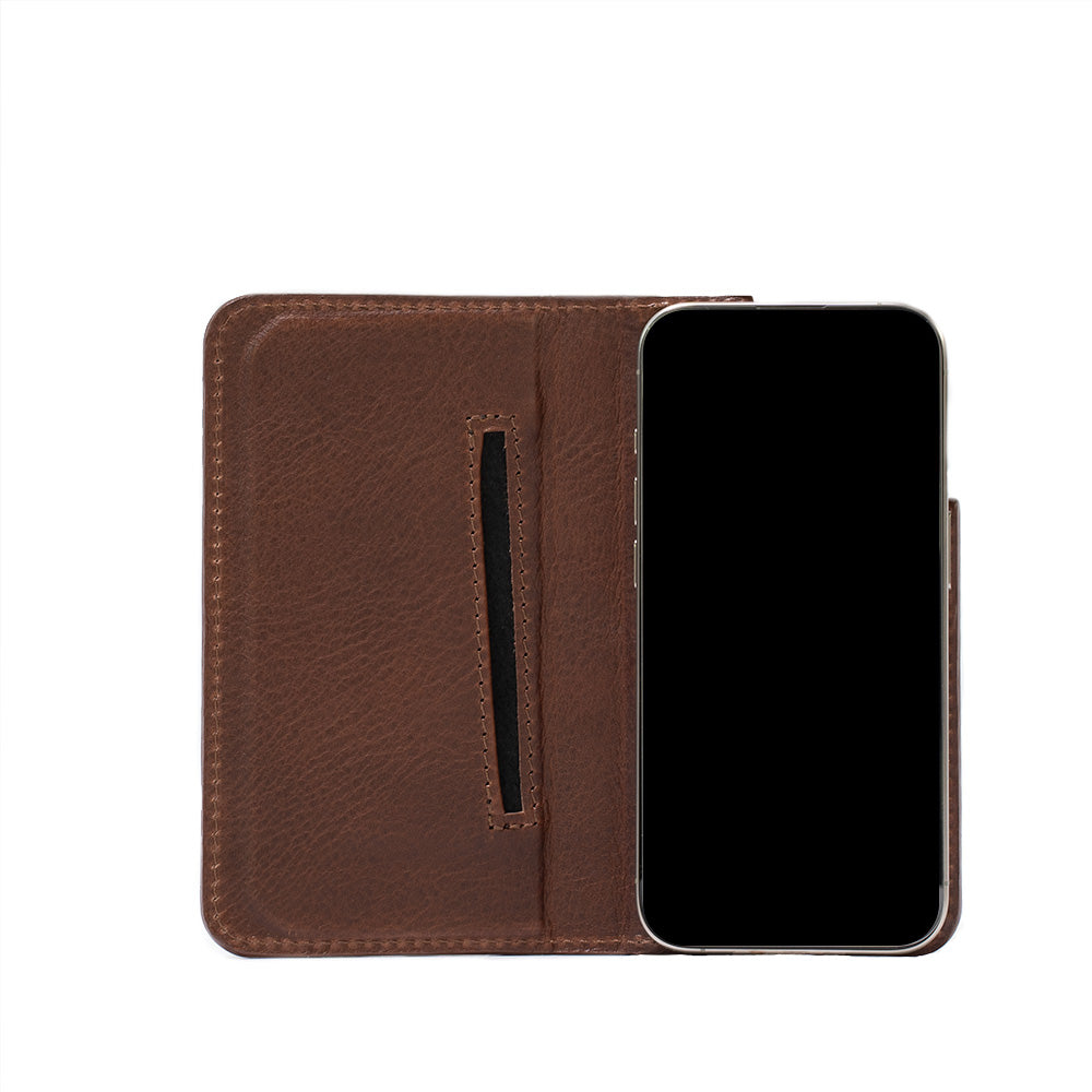 iPhone 15 series Leather Folio Case Wallet with MagSafe - The Minimalist 3.0-2